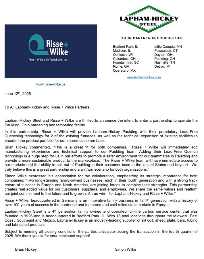 risse wilke announcement