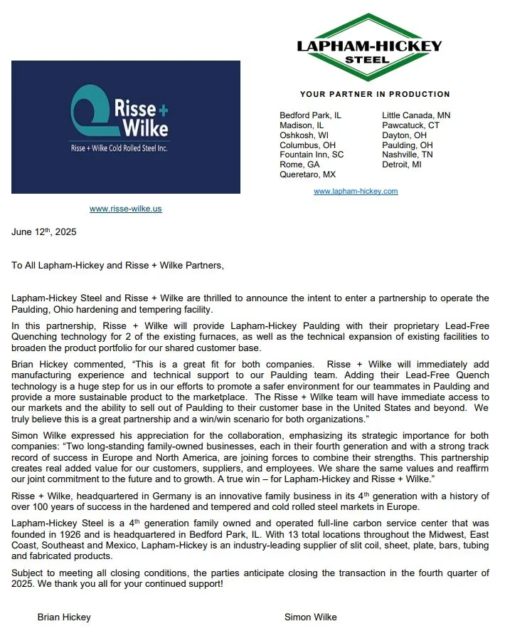 risse wilke announcement
